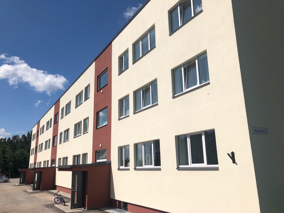 Kärkna 2 fassaad pärast renoveerimist