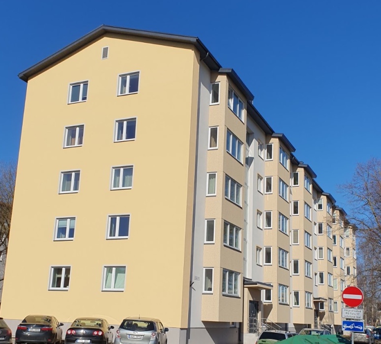 Turu 17 fassaad pärast renoveerimist